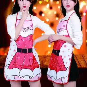 Рождественский фартук для выпечки для женщин и мужчин, регулируемые кухонные фартуки для готовки с милой праздничной графикой, Рождественский фартук для шеф-повара