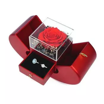 Рождественский фестиваль Циси 520 Любовник День матери Яблоко Бессмертный цветок Подарочная коробка Роза Яблоко Подарочная коробка Ювелирные изделия 130*95*130mm