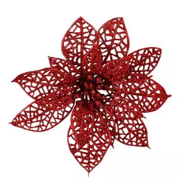 Рождественский фестиваль искусственных цветов Праздник Новый год Свадьба Рождество Дом Фермерский дом Обеденный бар Кафе Украшения своими руками серебряный