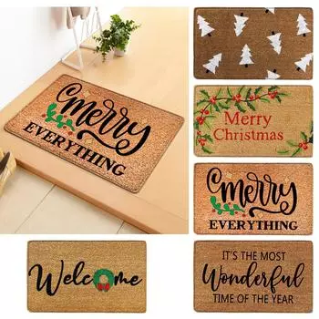 Рождественский фестиваль украшения ковер для передней двери Крытый Открытый противоскользящий коврик