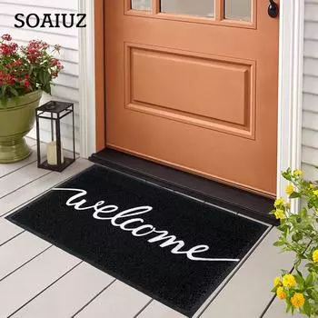 Рождественский фестиваль украшения ковер для передней двери Крытый Открытый противоскользящий коврик чёрный