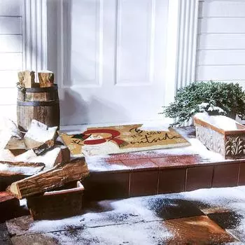 Рождественский фестиваль украшения ковер для передней двери Крытый Открытый противоскользящий коврик