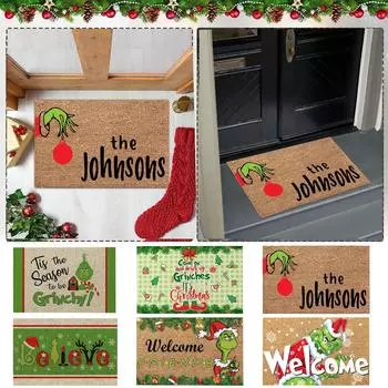 Рождественский фестиваль украшения входной двери ковер Крытый Открытый коврик
