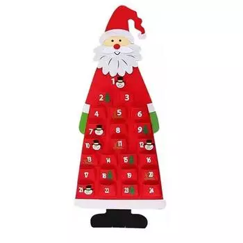 Рождественский фетровый адвент-календарь своими руками Адвент-календарь своими руками Календарь для отсчета времени Фетровая рождественская елка