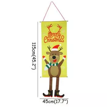 Рождественский флаг на дверь, рождественский баннер на дверь крыльца, рождественские украшения 2024 года, рождественские украшения, подарки на Новый год 2025 года