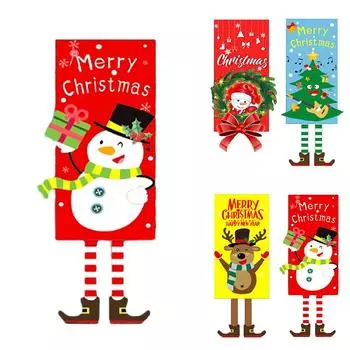 Рождественский флаг, подвесной флаг Санта-Клауса, рождественские украшения Snowman