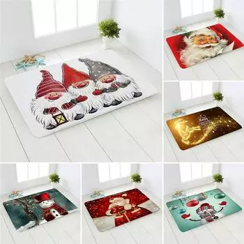 Рождественский фланелевой ковер с Новым годом, веселым рождественским орнаментом, украшения для дома, рождественские подарки 1