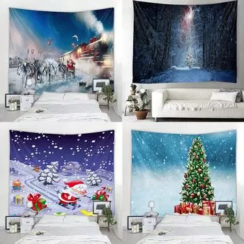 Рождественский фон гобелен Рождественская вечеринка фон украшение гобелен Мандала гобелен в стиле бохо 100x75cm