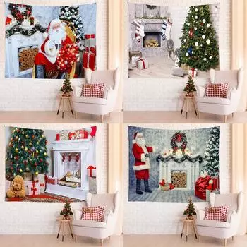 Рождественский фон ткань домашняя комната гобелен картина маслом фон скандинавская гостиная висит ткань 100x75cm