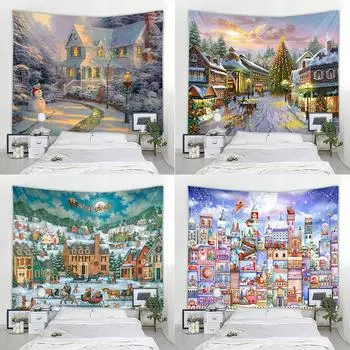 Рождественский фон, украшение, гобелен, занавес, Рождественская вечеринка, фон, гобелен, домашний общежитие, Рождественский фон 100x75cm