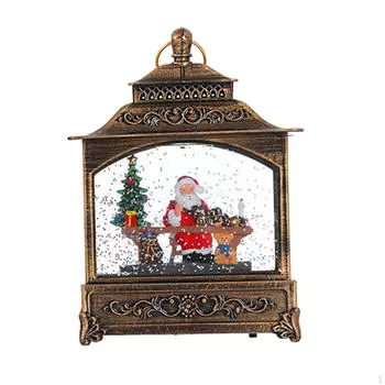 Рождественский Фонарь Лампа Музыкальный Снежный Шар Фестиваль Двор Свет Ночь для Santa Claus