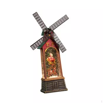 Рождественский Фонарь Снежный Шар Украшение Ветряная Мельница Музыкальная Шкатулка Креативное Мерцание Christmas Tree