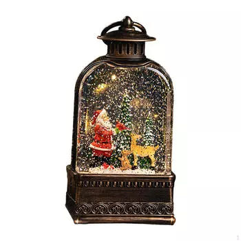 Рождественский фонарь, украшение рабочего стола, блестящий уличный фонарь, подвесной светильник для воды Santa Claus