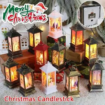 Рождественский фонарь, веселые рождественские украшения для дома 2025Navidad, рождественские елочные украшения, рождественский подарок, счастливый Новый год 2025 1PCS