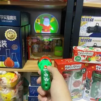 Рождественский фонарик-проектор, 24 узора, проекция, фонарик, головоломка, игрушки, детские игрушки для раннего развития, рождественские подарки для детей