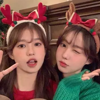 Рождественский фотореквизит, головной убор, бант, рога, повязка на голову, ободок, праздничная рождественская заколка для волос, повязка на голову, повязка на голову, заколка для волос.