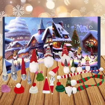 Рождественский гном 2024 года, адвент-календарь, 24-дневный календарь обратного отсчета до Рождества, рождественский календарь обратного отсчета для детей, мальчиков и девочек 225x215x90mm
