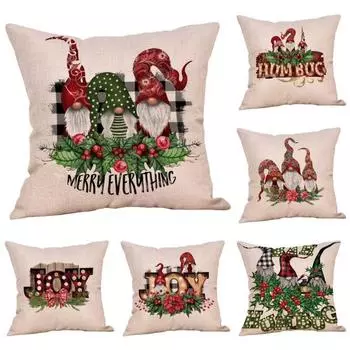 Рождественский гном Дизайн Наволочка Чехлы для подушек Домашний диван-кровать Автомобиль Кафе Декор
