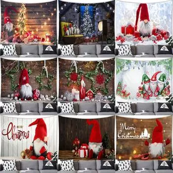 Рождественский гном домашний гобелен настенная живопись 100x75cm