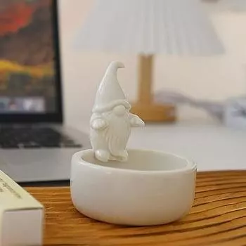 Рождественский гном керамический подсвечник подставка для свечей в виде чайной свечи безликий гном