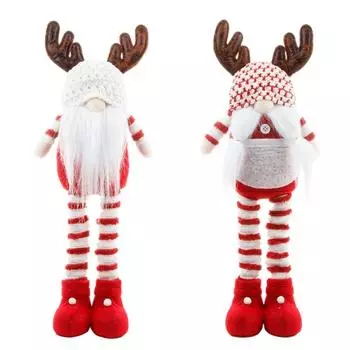 Рождественский гном олень шведский Томте гном с выдвижными пружинными ножками Декор X3UC