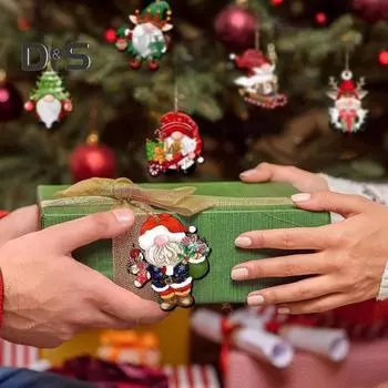 Рождественский гном, подвесной деревянный гном, украшение, красочный гном, праздничное украшение для каминной двери на рождественскую елку 24PCS