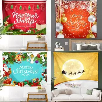 Рождественский гобелен Amazon Европейский и американский праздник Рождественский фон Ткань Спальня 100x75cm