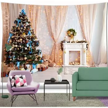 Рождественский гобелен Гобелен для спальни Гобелен для гостиной Абразивная ткань 210*150cm