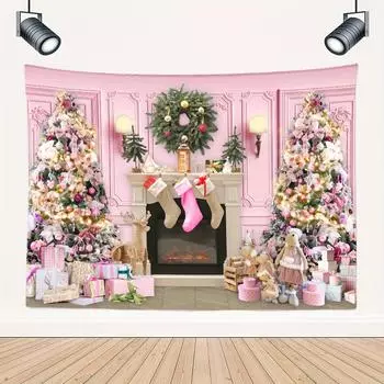 Рождественский гобелен настенный Рождественский подарок фон ткань полиэстер гобелен для спальни гостиной вечерние украшения дома 95x73cm