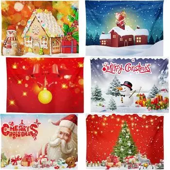 Рождественский гобелен, подвесная ткань, цифровая теплопередача, экологически чистая комната, детская комната, общежитие 100x75cm