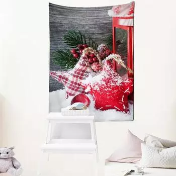 Рождественский гобелен с мультяшной иллюстрацией, настенный гобелен, кавайный милый психоделический колдовство, стиль бохо, домашний декор 95x70cm
