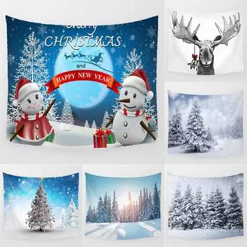 Рождественский гобелен, украшение для дома, праздничный фон, гобелен, украшение для гостиной, стены, фоновая ткань 100x75cm
