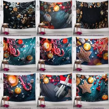 Рождественский гобелен в европейской и американской рождественской серии, гобелен для гостиной, спальни, скатерть 100x75cm
