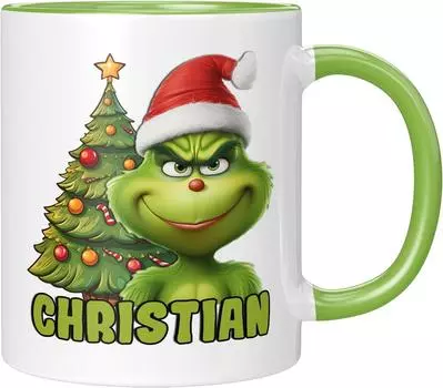 Рождественский Гринч Зеленоволосый Монстр Керамическая Кофейная Кружка Чайная Чашка Рождество Рождество Новый Кружка 301-400ml