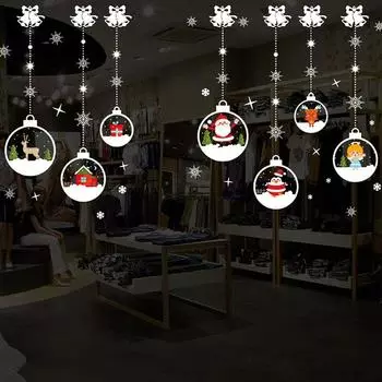 Рождественский хрустальный шар «сделай сам», кулон «Санта-Лось», стикер на стену на окно, стеклянную дверь и окно, украшение для магазина, стикер на стену