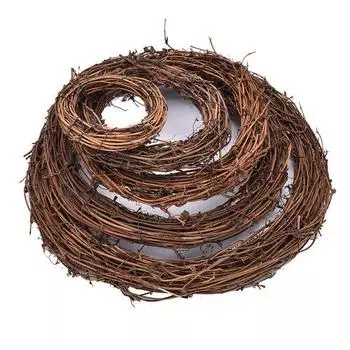 Рождественский искусственный венок своими руками поделки рождественские украшения для вечеринок рождественский декор круглый/в форме сердца ротанговая гирлянда венок плетеный 10CM