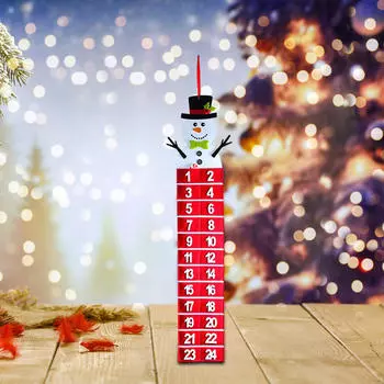 Рождественский календарь Адвент Творческий Идеальный подарок Милый декоративный реквизит для Snowman