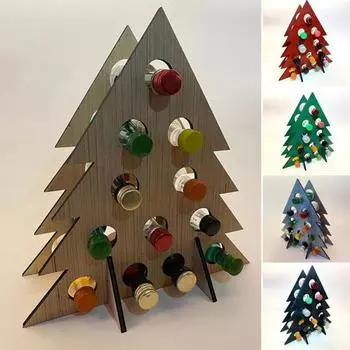 Рождественский календарь для взрослых, деревянная подставка для бутылок с ликером, подставка для вина, рождественский отсчет времени
