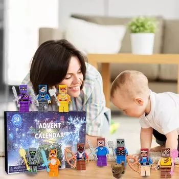 Рождественский календарь-игрушка на 2023 год - календарь обратного отсчета на 24 дня, в комплект входят 24 персонажа, подарки-сюрпризы для детей и поклонников One Size