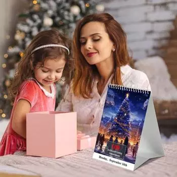 Рождественский календарь обратного отсчета на 100 дней, настольный рождественский адвент-календарь, украшение, праздничные украшения, календарь обратного отсчета для Рождества 1pc