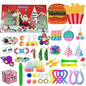 Рождественский календарь обратного отсчета, набор игрушек для дома, школы, офиса, вечеринки, игры для родителей и детей