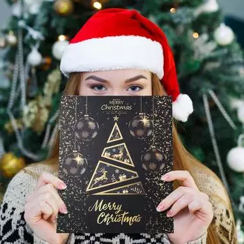 Рождественский календарь обратного отсчета, шкатулка для украшений, 24 отделения, сюрприз-календарь, креативные рождественские украшения, подарки белый