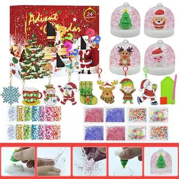 Рождественский календарь с бриллиантами на 24 дня, Адвент-календарь на 2023 год, слепая коробка с обратным отсчетом на Рождество
