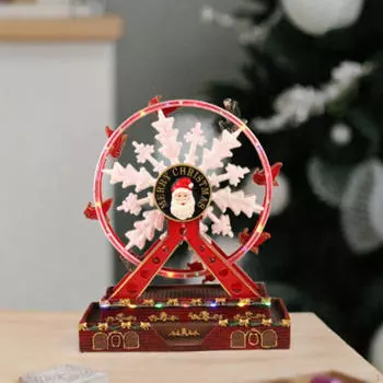 Рождественский карнавал с вращающимся колесом, простой в использовании, практичный домашний декор для вечеринки на рабочем столе Colored lights