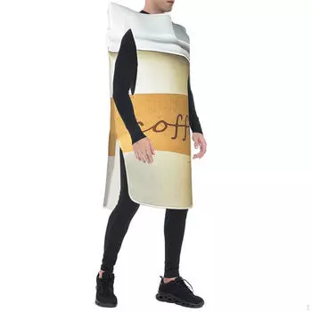 Рождественский кофейный костюм для косплея, забавный комбинезон для весенних фестивалей