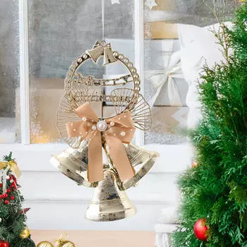 Рождественский колокольчик-бантик, рождественская подвеска, рождественский звон, украшение-бантик для вечеринки Five pointed star