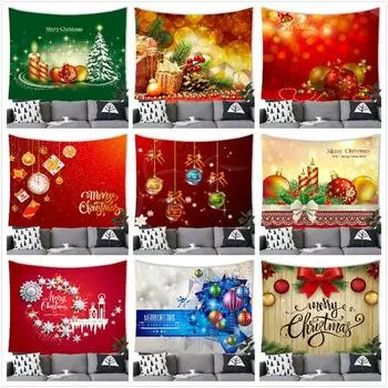 Рождественский колокольчик гобелен Снеговик с Рождеством настенный Гобелен для гостиной спальни фон ткань красивая 100x75cm