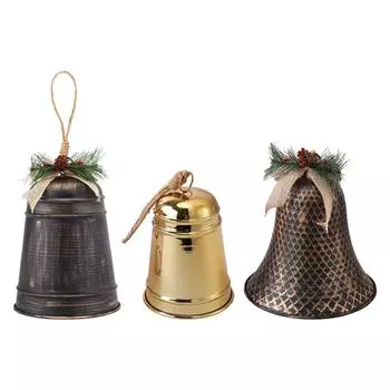 Рождественский колокольчик, подвеска, капля, рождественская елка, украшение, рождественская елка, венок для вечеринки, празднования, двора, ресторана золотой