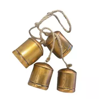 Рождественский колокольчик Праздничные украшения для радостного праздничного сезона Винтажный рождественский коровий колокольчик Легко