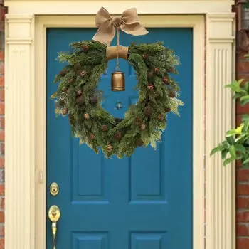 Рождественский колокольчик венок искусственное украшение для праздничной вечеринки праздник